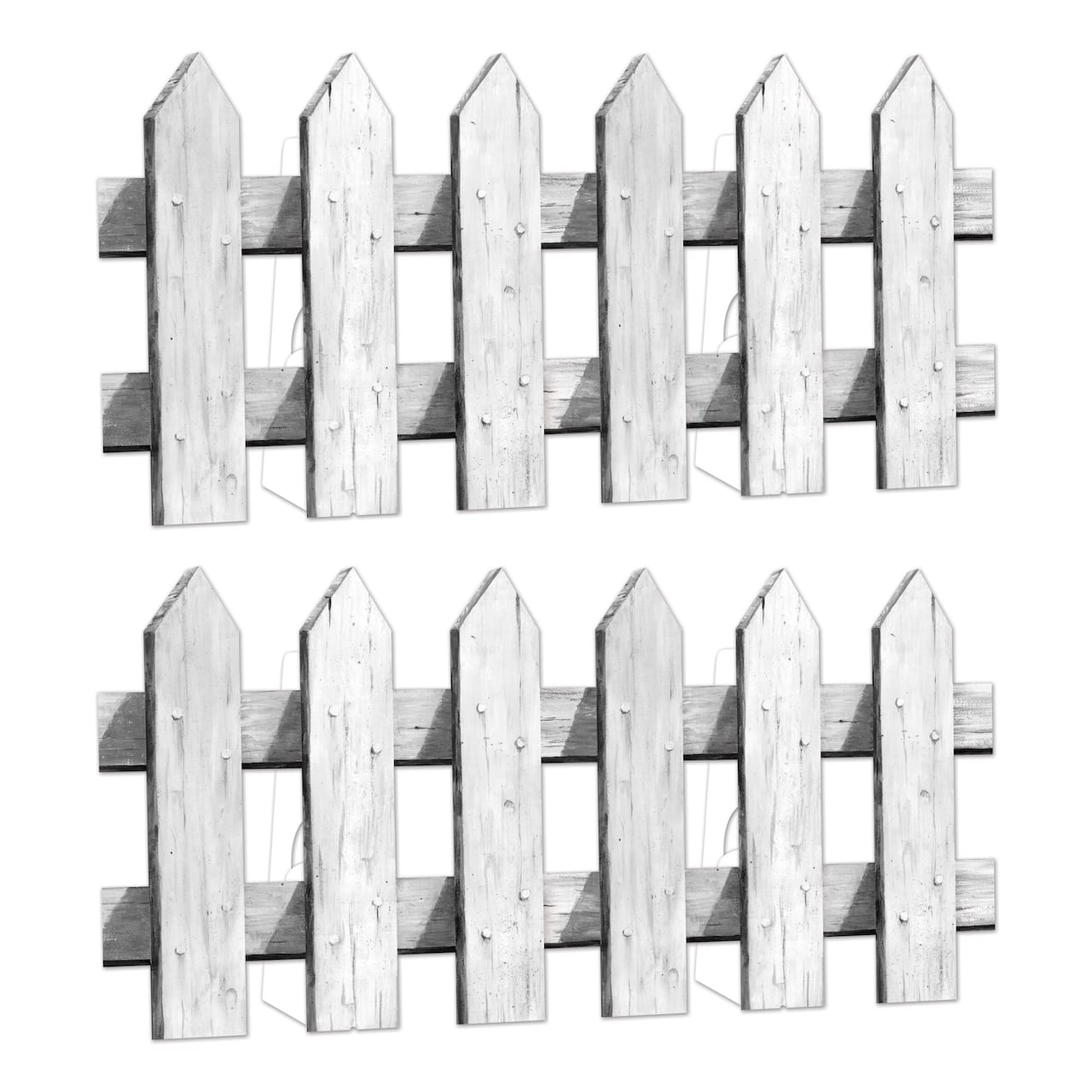 Beistle 24" x 46" White Picket Fence Stand-Ups, 2ct.